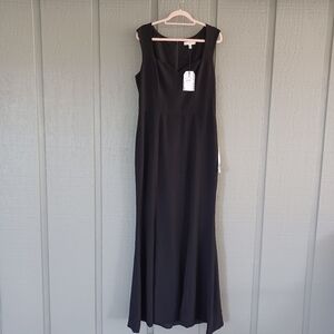 Dress The Population Monroe Gown Size XXL Black Slit Sleeveless Party Cocktail